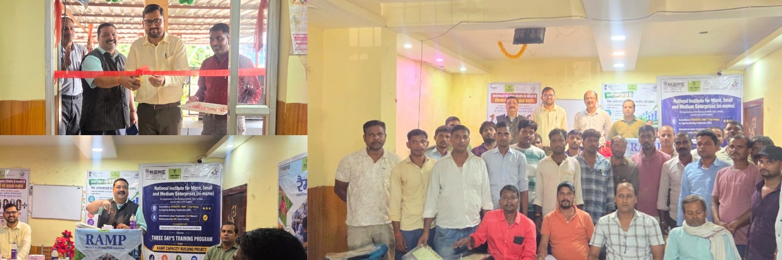 Entrepreneurship and Skill development training for Vishwakarma Artisans under RAMP, Bihar in progress at various districts of Bihar