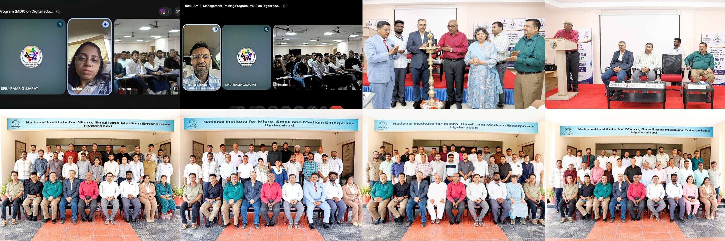 Ms. Kshipra Suryakant Rao Agre, IAS, Commissioner (MSME), Government of Gujarat virtually inaugurated Short-Term Management Training Programmes on Managerial Mindset & Leadership, Marketing & Export, Finance, and Digital Adoption for entrepreneurs of Gujarat under the RAMP Scheme