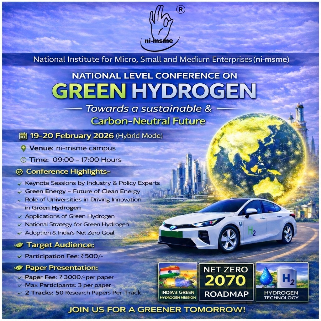 National Level Conference on Green Hydrogen towards a Sustainable ...