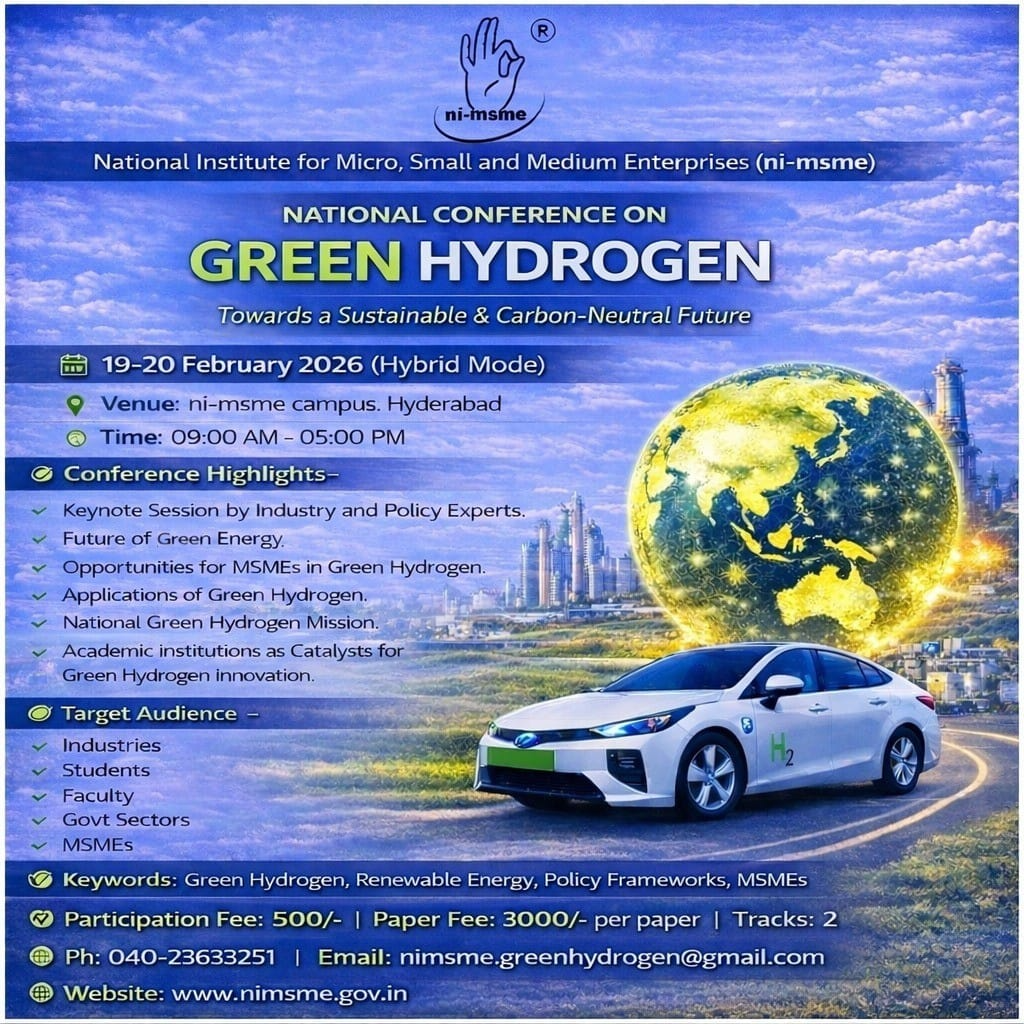 National Conference Green hydrogen towards a Sustainable & Carbon - Neutral Future
